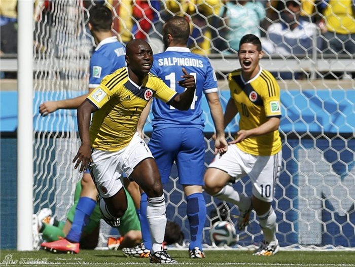 世界杯-法尔考替身进球 哥伦比亚首战3-0完胜希